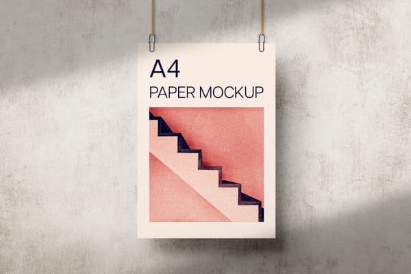 Hanging A4 Poster Mockup